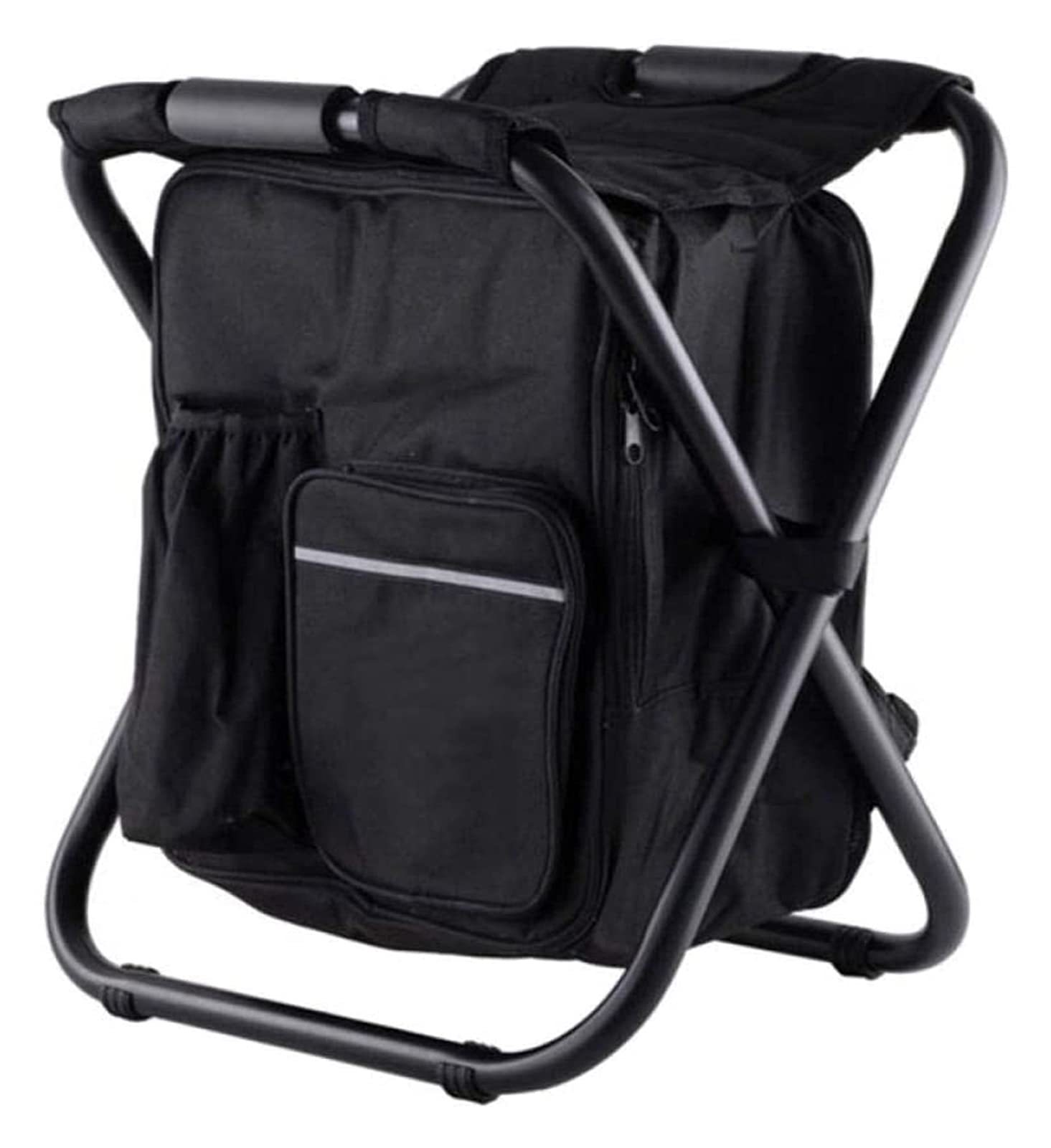 **ZCX Multifunctional Foldable Fishing Chair - Portable Outdoor Camping Stool with Picnic Bag, Lightweight Hiking Seat for Fishing, Picnics, Beach & Backpacking (Color: Dark Green)**