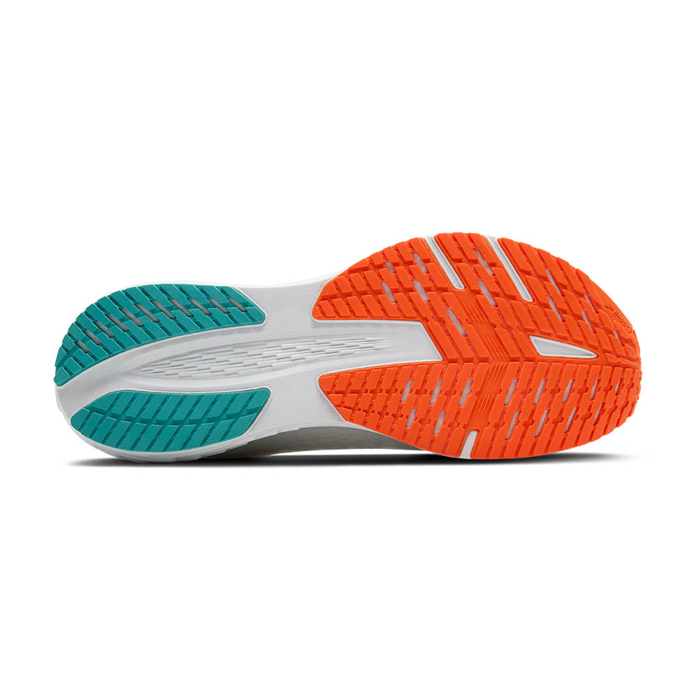 M Launch 11 White Oyster Orange Running Shoes - Lightweight Cushioned Sneakers for Men & Women - Perfect for Jogging, Gym Workouts & Casual Wear