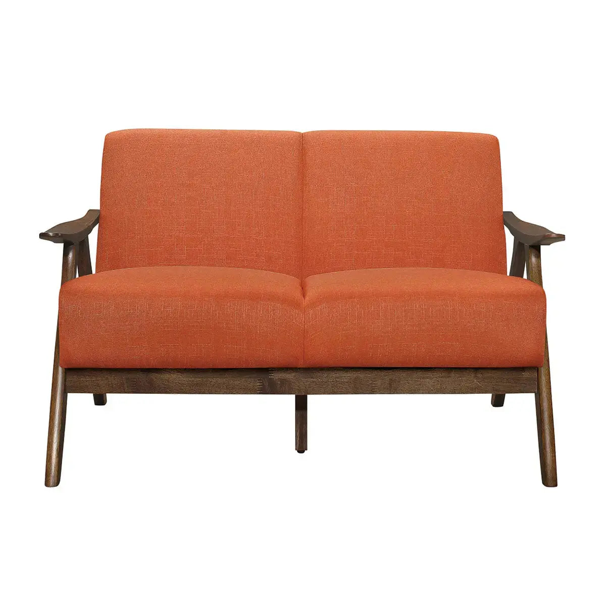 Damala Collection 1138 Orange Sofa Set - Modern Living Room Furniture for Home & Office Decor