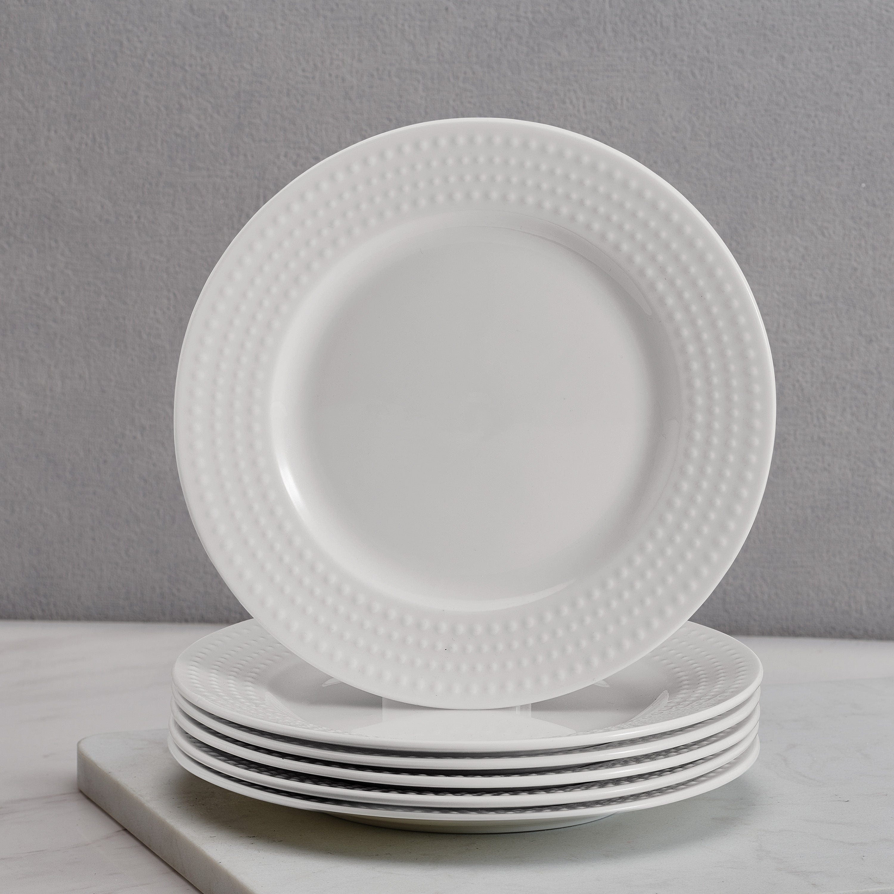 Nellie Set of 6 Appetizer Plates - Elegant Small Serving Dishes for Cheese, Desserts & Hors d'oeuvres - Perfect for Dinner Parties, Weddings & Entertaining
