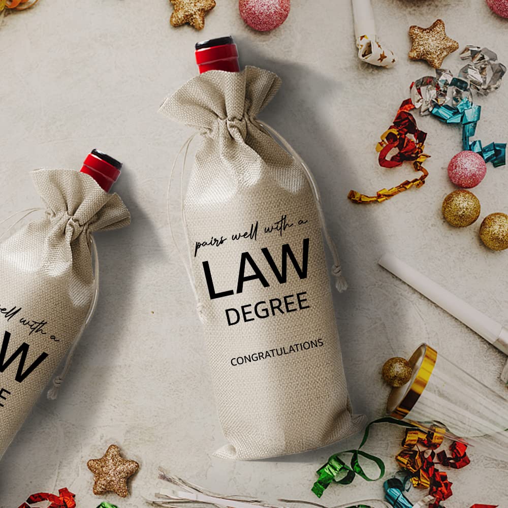DOI-LANEE Law School Graduation Gift Wine Bag - Perfect Lawyer Graduation Present for Her or Him - Bar Exam Success Gift - Ideal with Diploma Frame & Graduation Party (DL067) - Great for Celebrations, Office Decor & Gift Giving