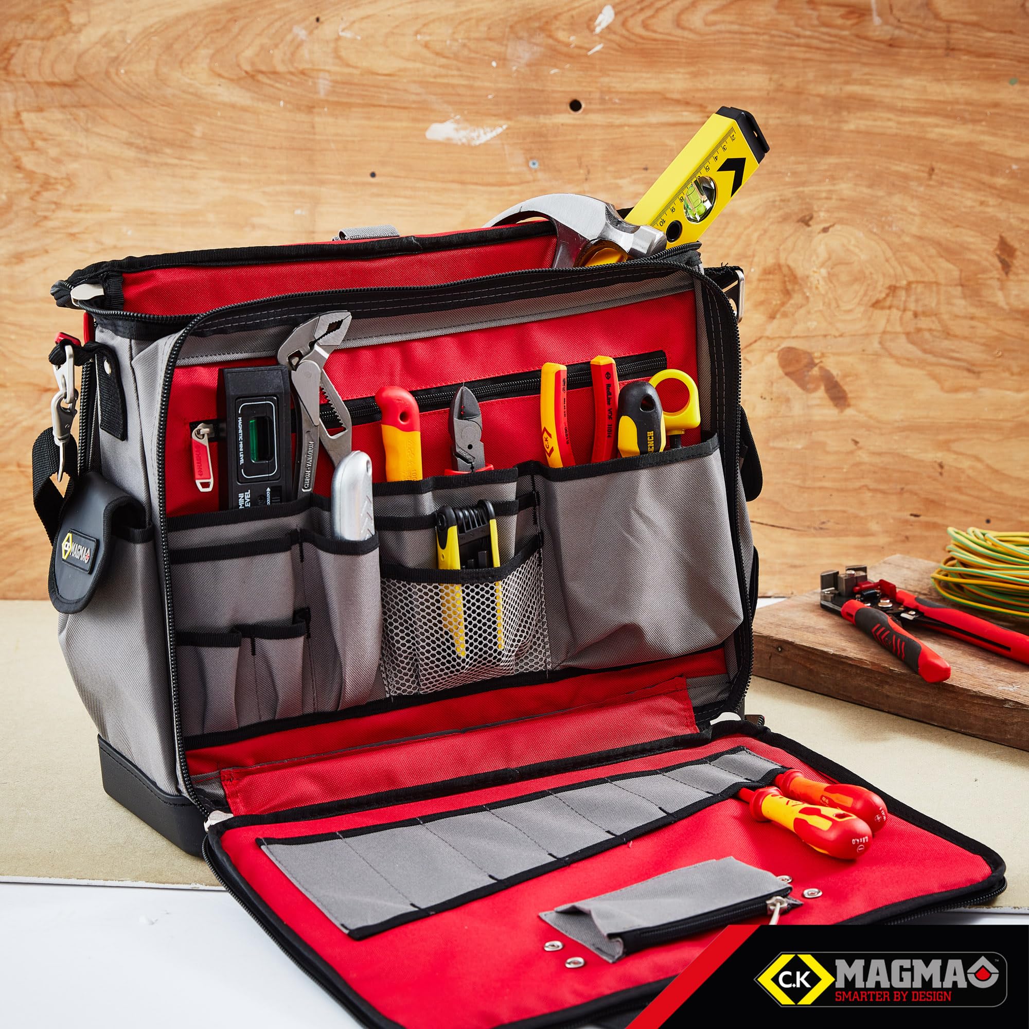 C.K Tools MA2632 Magma Technician's Tool Case - Durable Professional Tool Storage for Electricians & Mechanics | Workshop & Job Site Organization