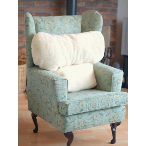 Luxury Faux Sheepskin Back Support Pillow - Soft Fleece Lumbar Cushion for Office Chair, Car Seat, Sofa & Bed - Comfortable Posture Corrector for Home & Travel