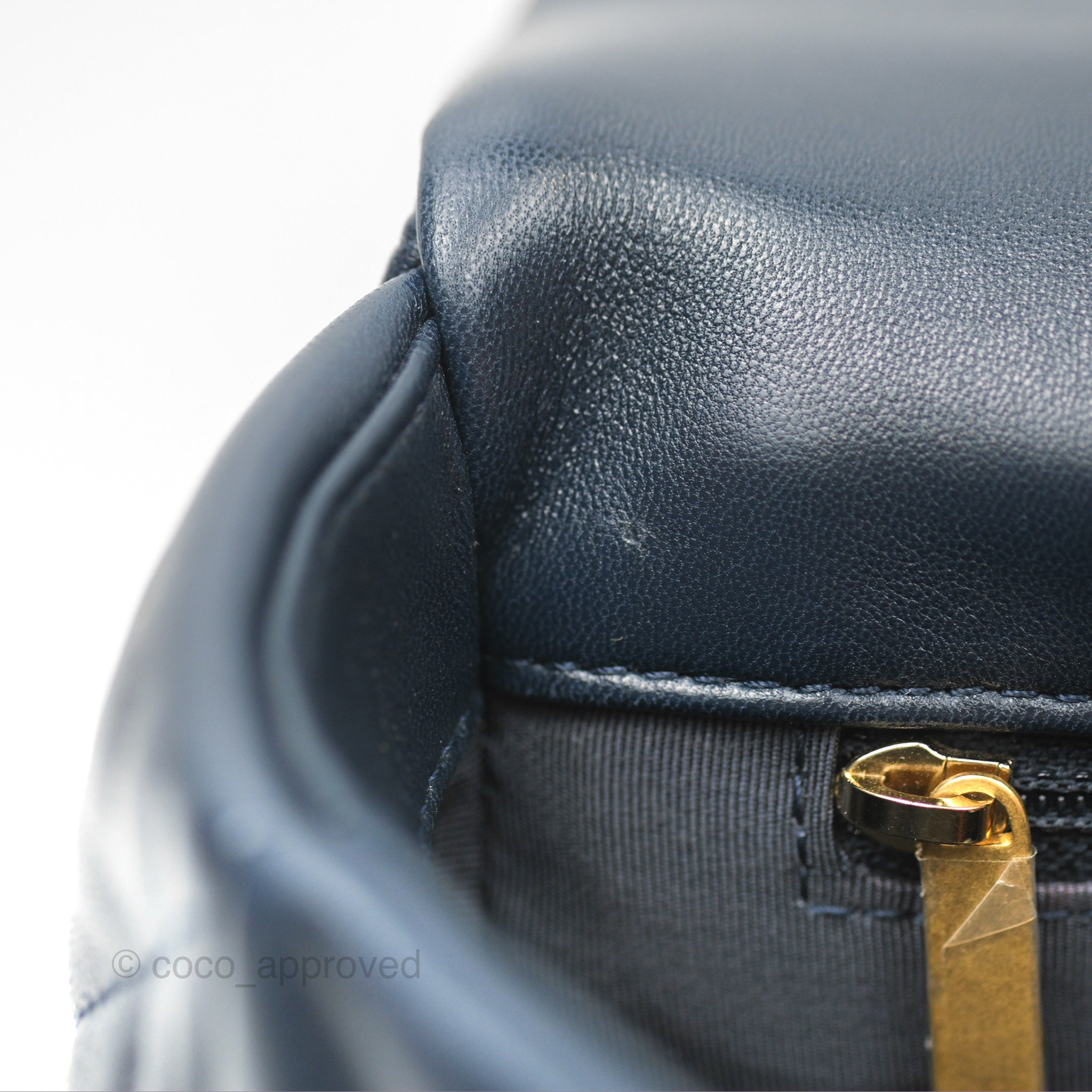 Chanel 19 Small Navy Blue Leather Flap Bag with Mixed Gold & Silver Hardware - Luxury Shoulder Bag for Women, Perfect for Date Night & Special Occasions