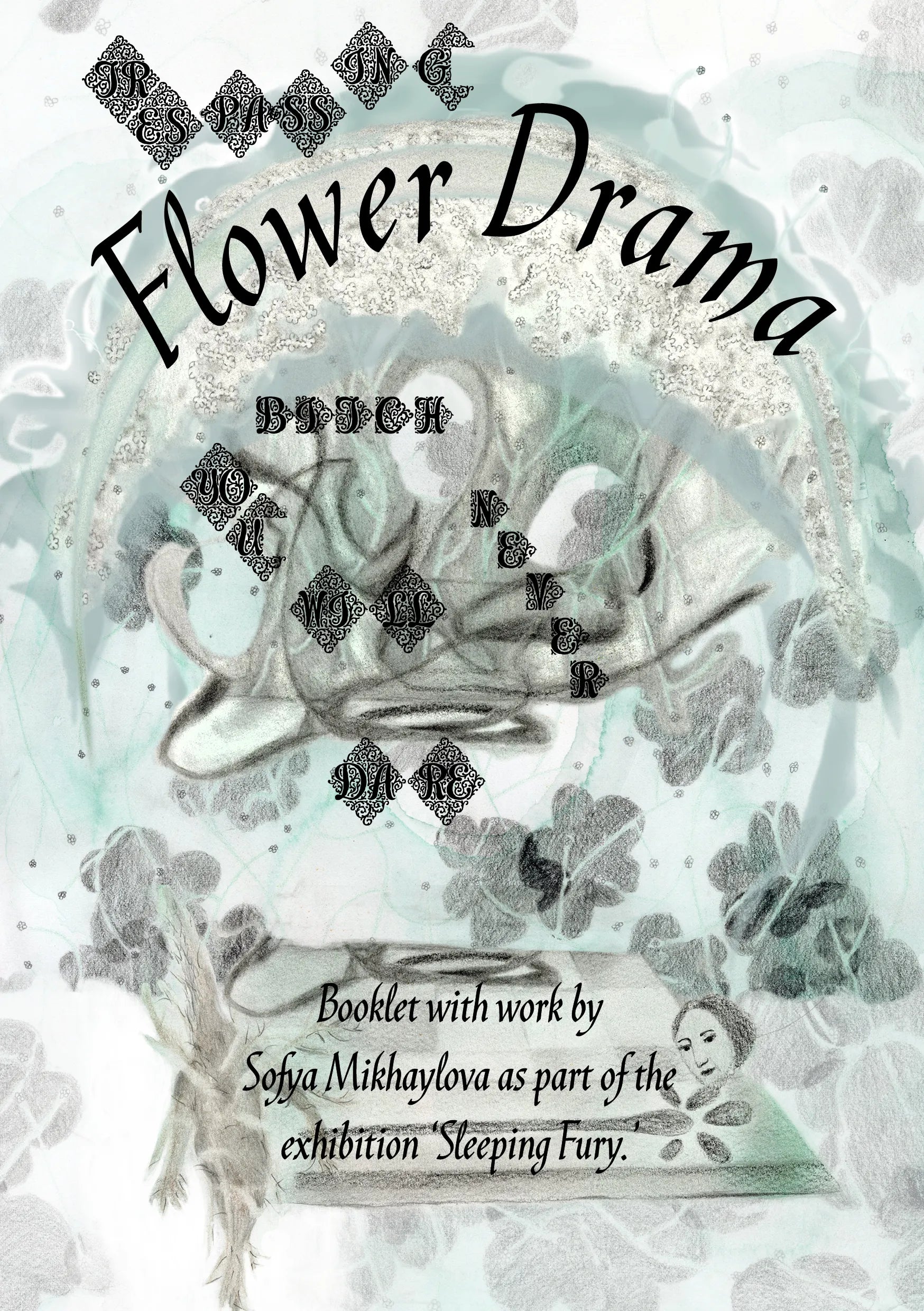 Flower Drama - Elegant Floral Print Dress by Sofya Mikhaylova | Perfect for Weddings, Garden Parties & Special Occasions