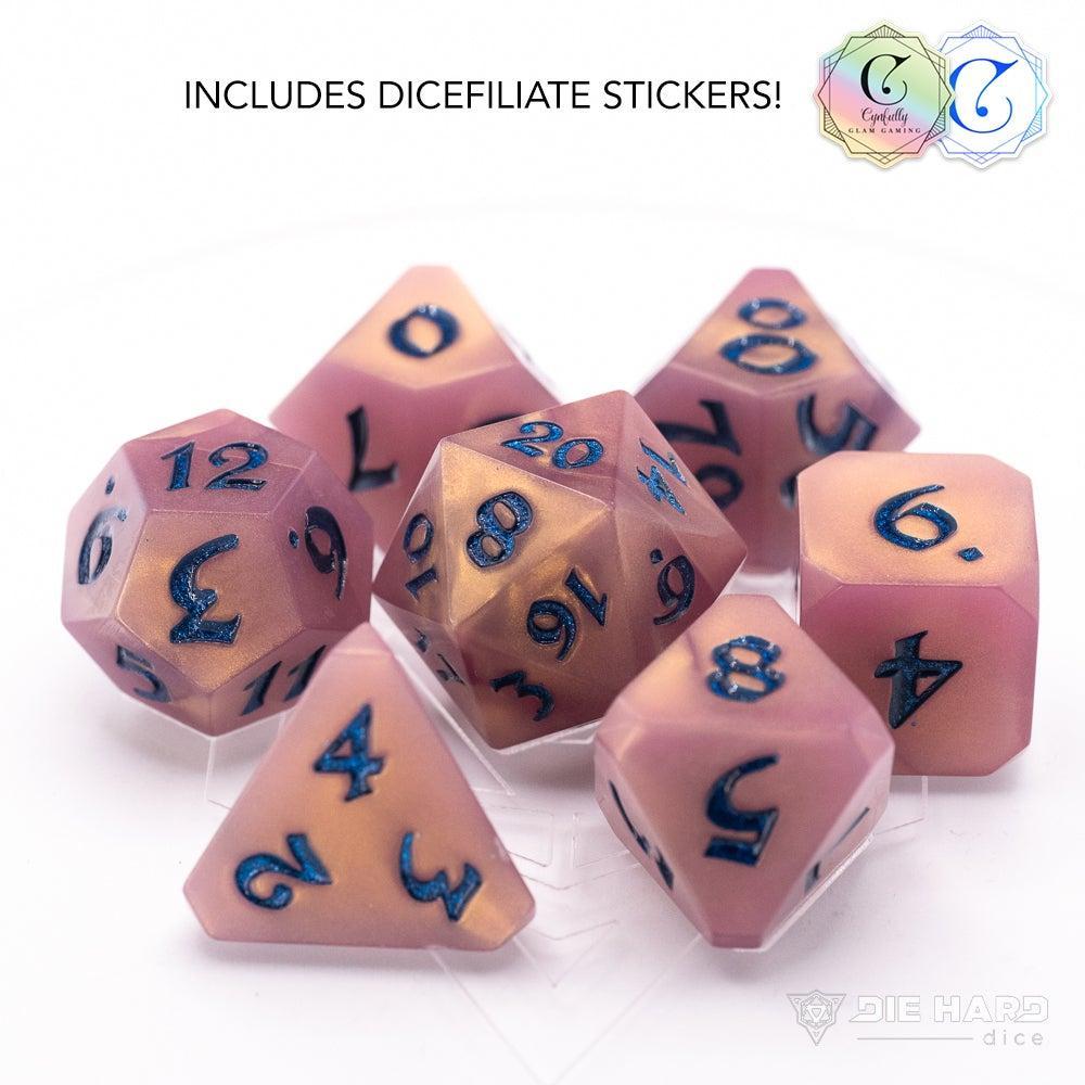 Avalore Cynfully Lux 7-Dice RPG Set for Dungeons & Dragons, Pathfinder, and Tabletop Roleplaying Games