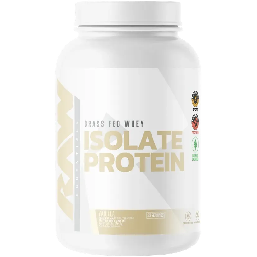 Grass Fed Whey Protein Isolate Powder - 100% Natural, Unflavored, Low Carb, Keto Friendly for Muscle Recovery & Post-Workout (Ideal for Smoothies, Baking & Protein Shakes)