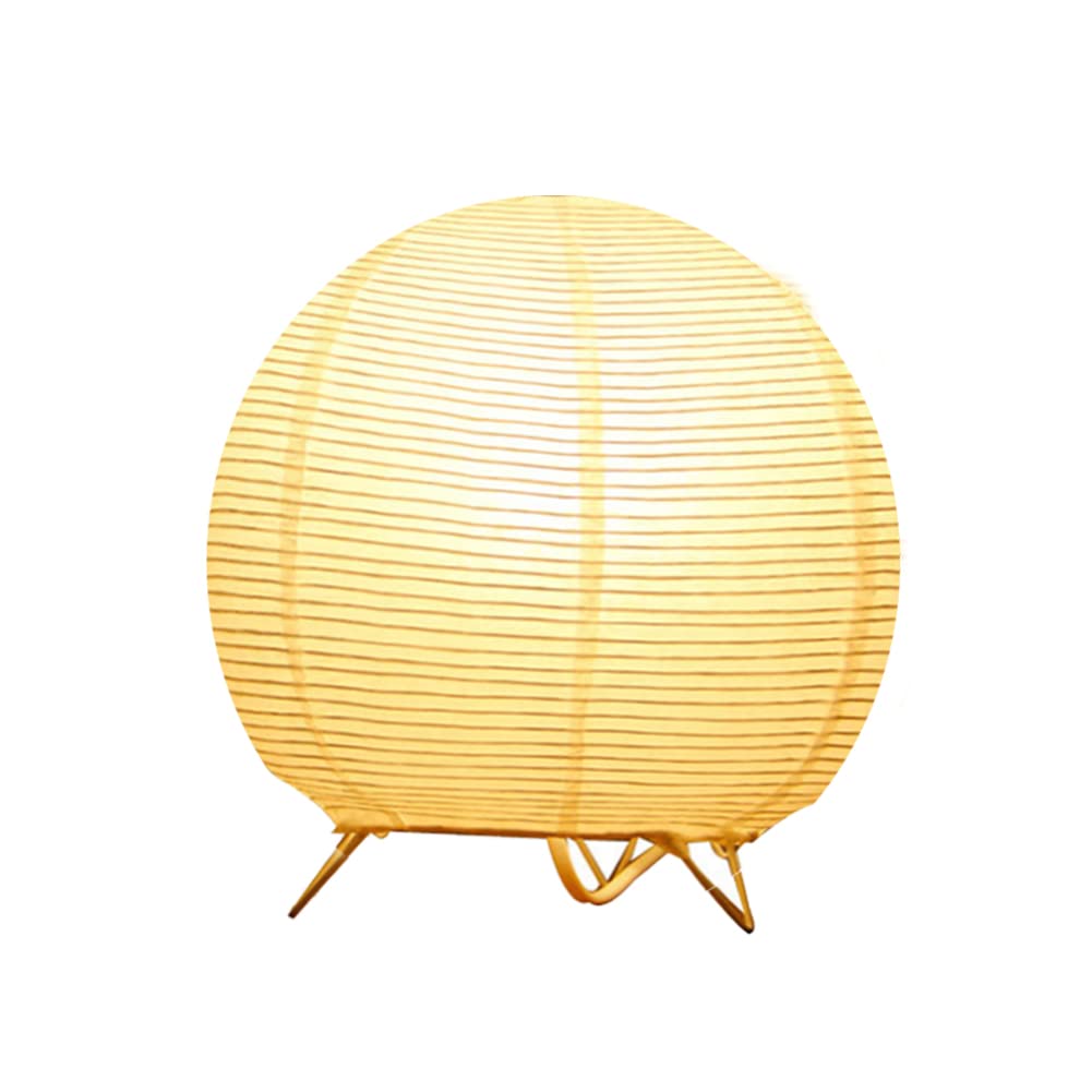 Archi Table Lamp - Modern Standing Lamp with Rice Paper Shade for Bedroom & Living Room Decor - Elegant Ball Design for Cozy Ambiance | Perfect for Nightstands, Reading Nooks and Home Office Lighting