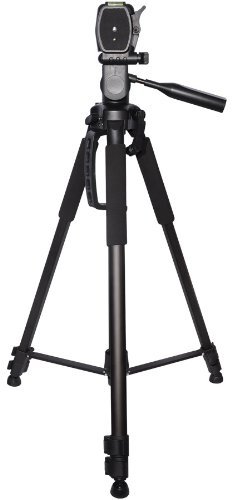 72-inch Professional 3-Way Panhead Tripod with Tilt Motion, Built-in Bubble Levels, Quick Release & Monopod - Includes Tripod Dolly, Wireless Remote & Cleaning Cloth for Canon/Nikon DSLR Cameras - Perfect for Photography, Videography, Travel & Outdoor Shooting