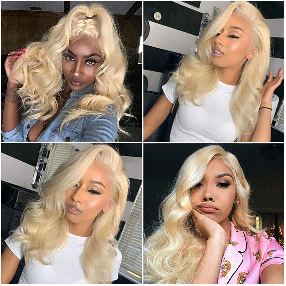 10A Grade 32 Inch Long 613 Body Wave Brazilian Human Hair Extensions - Virgin Remy Unprocessed Weft - Blonde Body Wave Bundle for Wet & Wavy Styles | Perfect for Daily Wear, Parties & Special Occasions