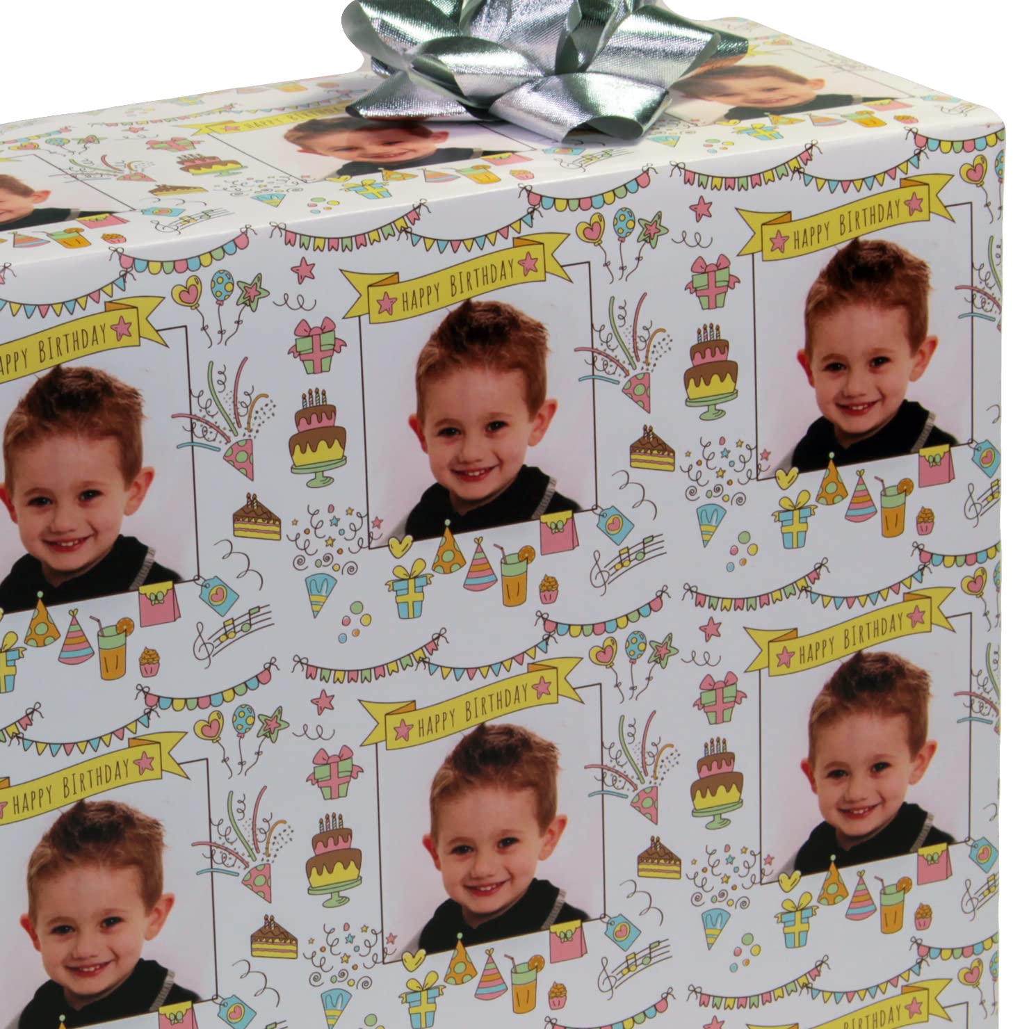 Personalized Gift Wrapping Paper - Custom Birthday Wrapping Paper for Men, Women & Kids - Colorful Unique Cute Designs - Perfect for Birthdays, Holidays & Special Occasions