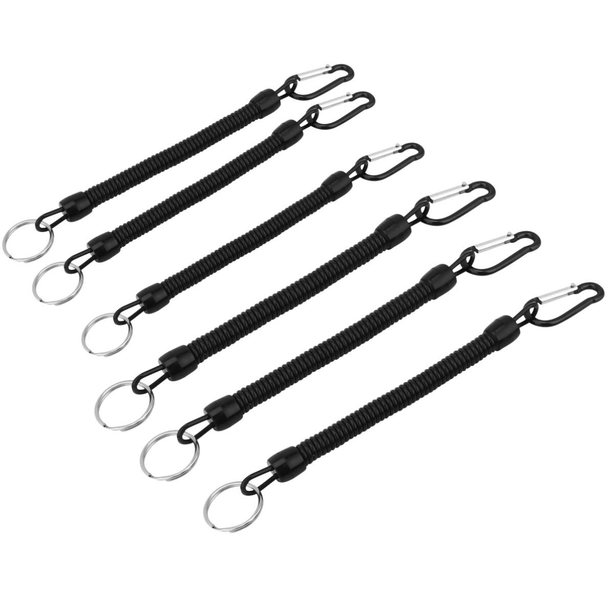 10pcs Fishing Lanyards Spring Coil Cord for Keys Wallet Phone - Boating Safety Gear