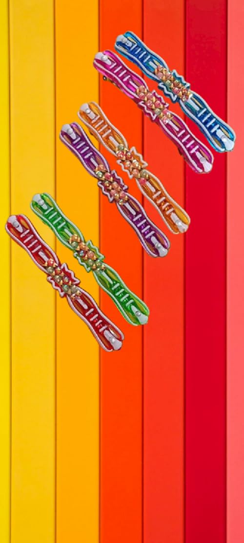 Rajmart Global Fashion Hair Clips for Women & Girls - 6 Pack Multicolor Hair Barrettes, Sectioning Clips, Lightweight Hair Accessories for Styling, Casual Wear & Everyday Use