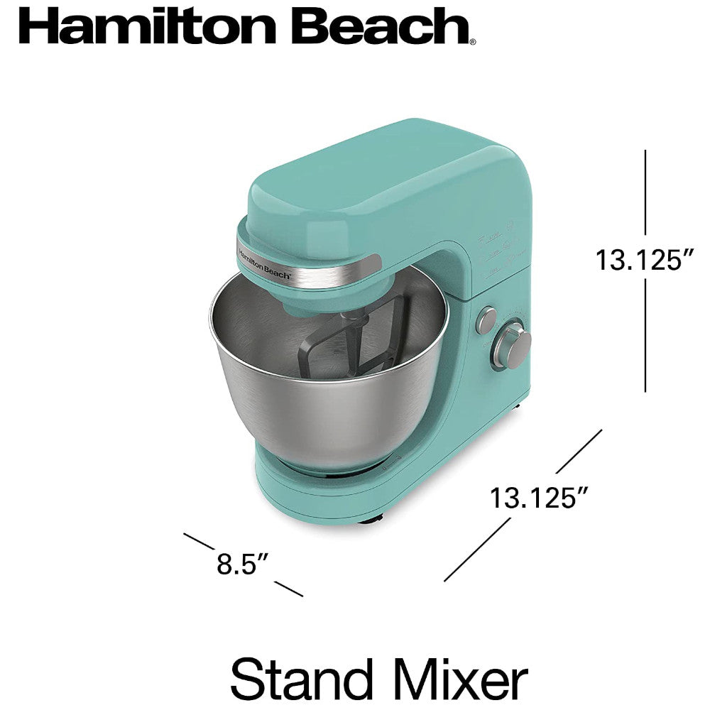 Hamilton Beach 4-Quart Stand Mixer 63387 - Perfect for Baking Cakes, Cookies & Bread at Home