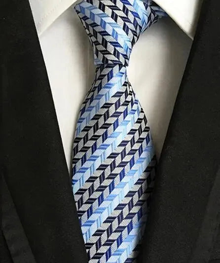 Plaid Striped Silk Men's Necktie - Elegant Formal Tie for Business, Weddings & Special Occasions