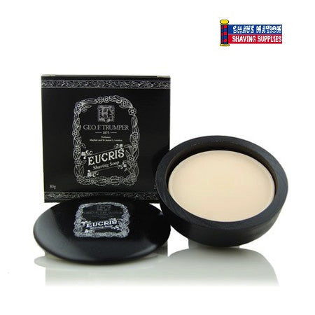 Geo F Trumper Eucris Shaving Soap in Wooden Bowl - Luxury Men's Grooming Essential for Wet Shaving & Beard Care - Perfect for Home Spa & Traditional Shaving Rituals