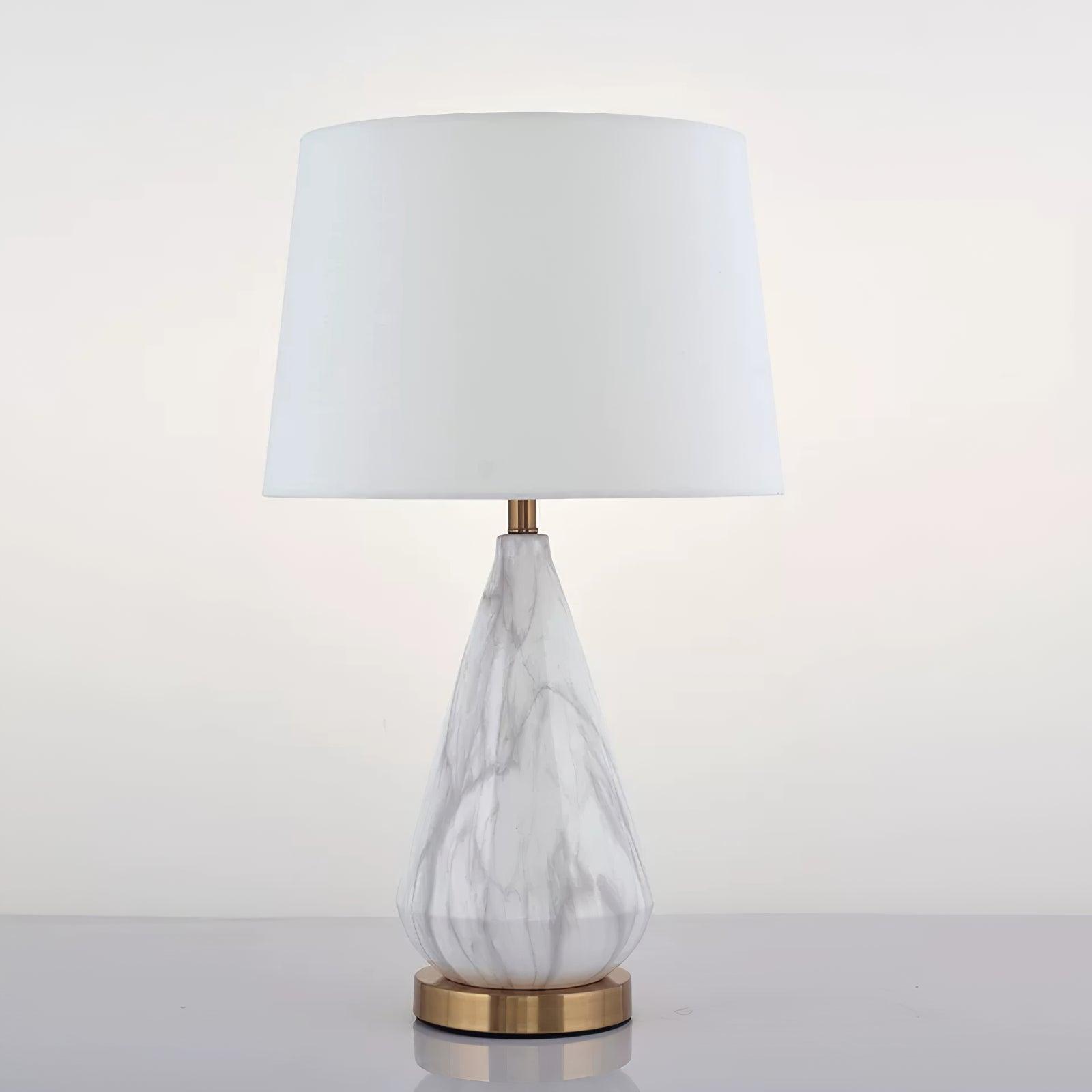Elegant Marble Diamond Table Lamp - Modern Crystal Accent Lighting for Bedroom, Living Room & Office Decor