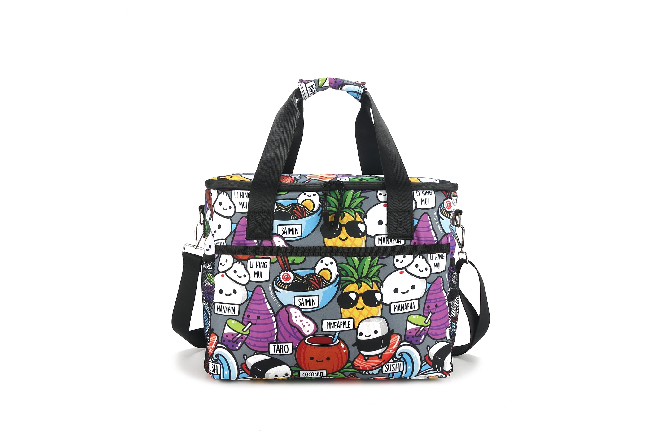 Premium Insulated Cooler Tote Bag - Large Capacity, Stylish Craving Hawaii Grey Design - Perfect for Beach Trips, Picnics & Outdoor Adventures