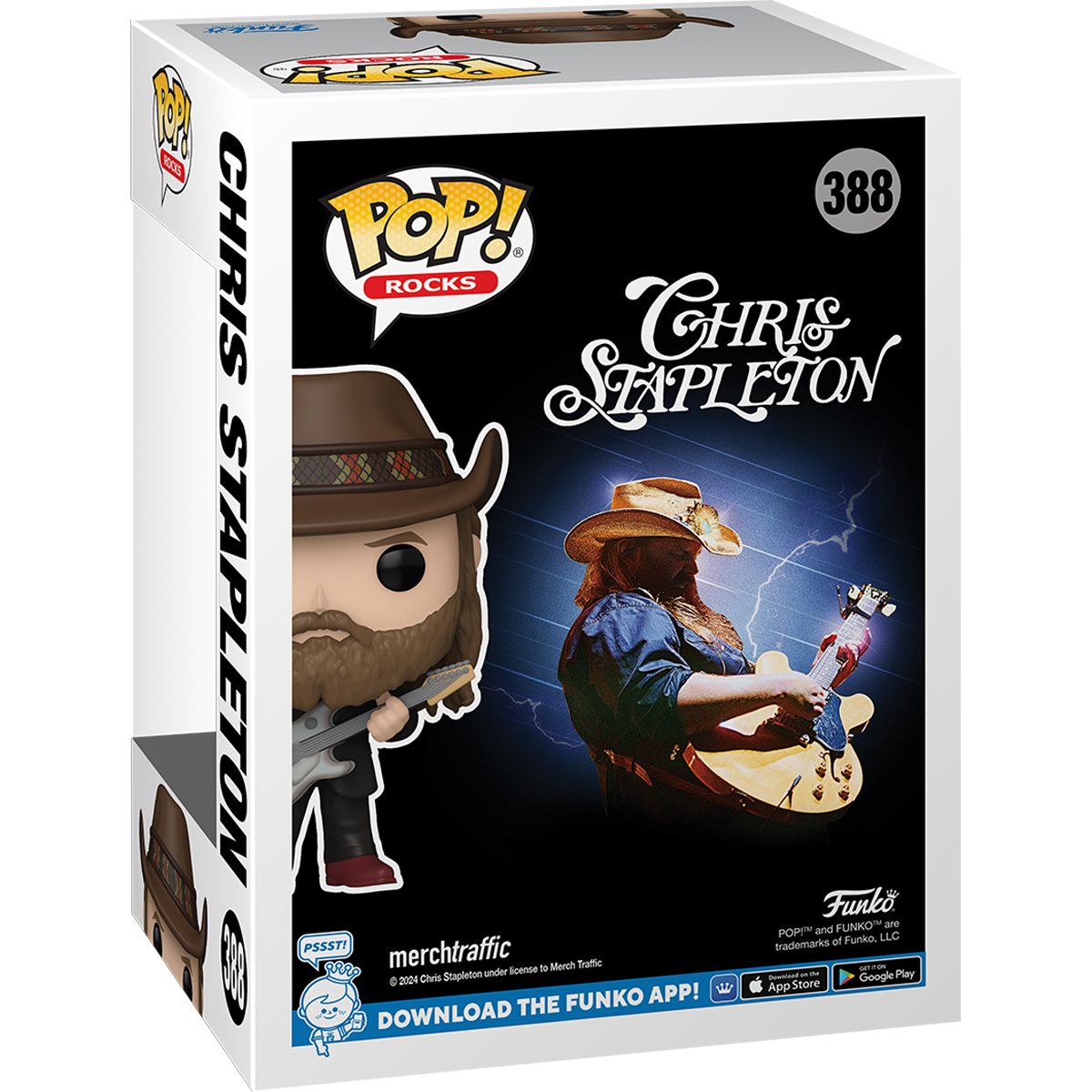 Chris Stapleton with Guitar Funko Pop! Vinyl Figure #388 - Exclusive Collectible Music Merchandise for Country Fans & Pop Culture Enthusiasts - Perfect for Display, Gifts, and Home Decor