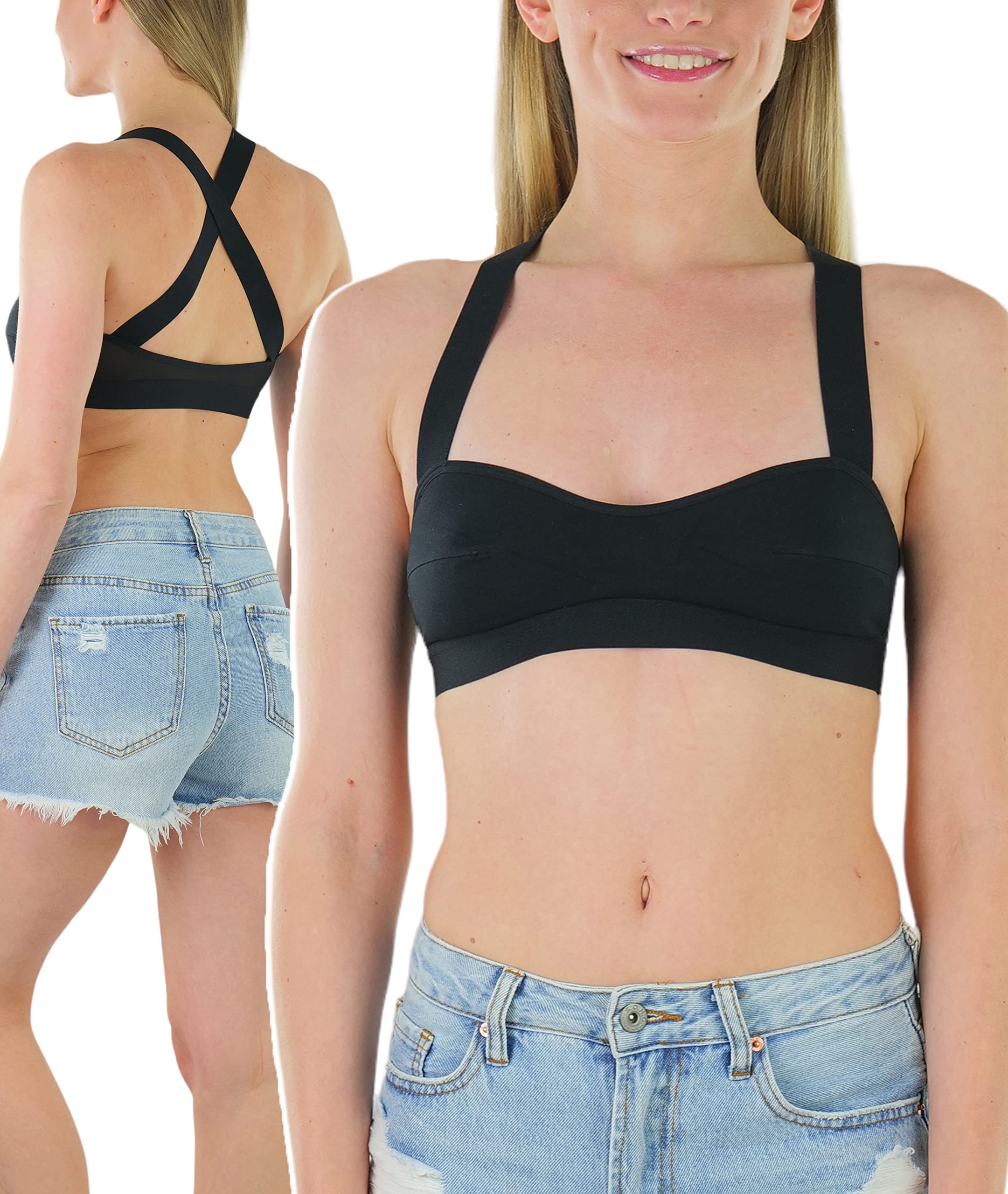 ToBeInStyle Women's Seamless Wire-Free Sports Bras & Bralettes - Supportive Comfort for Yoga, Gym & Everyday Wear