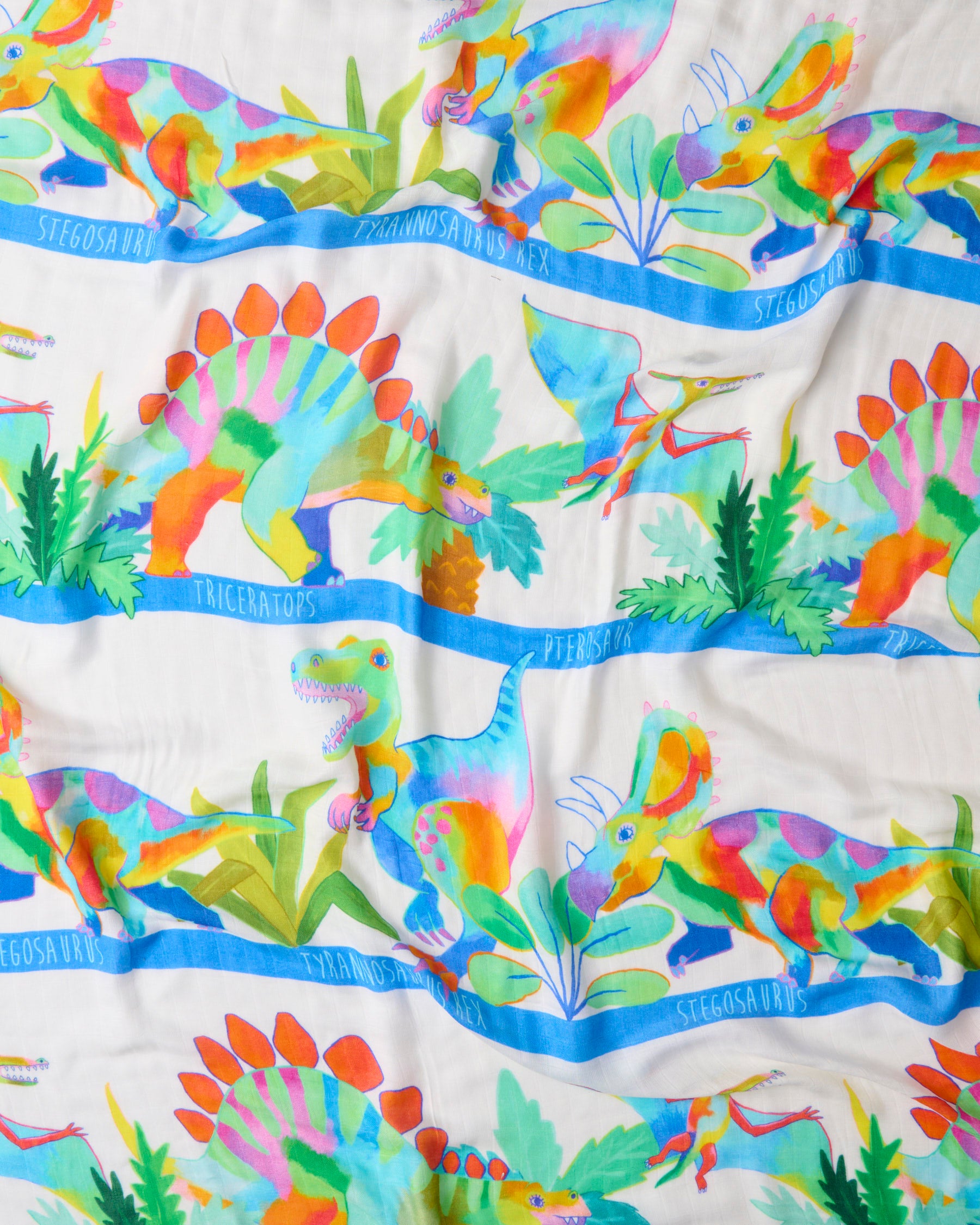 Dino Safari Bamboo Swaddle Blanket - Soft & Breathable Baby Wrap for Newborns - Perfect for Nursery, Travel & Swaddling