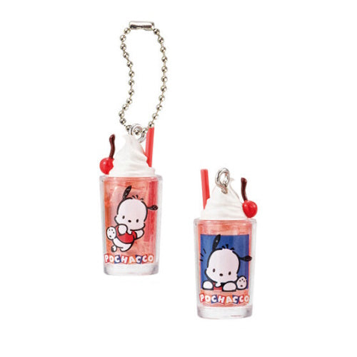 Sanrio Characters Retro Glass Miniature Charm Keychain - 1 Inch Cute Collectible Bandai Keyring for Bags, Backpacks & Gifts | Hello Kitty, My Melody, Cinnamoroll