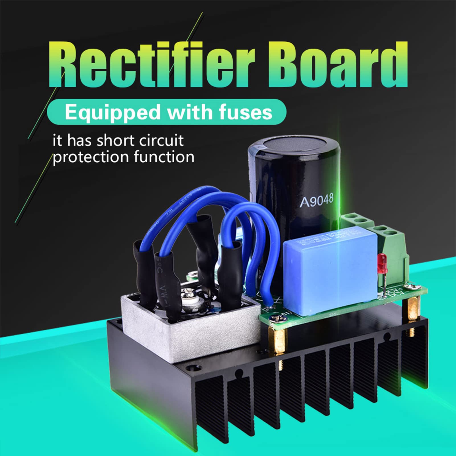 Universal AC to DC Rectifier Board Module 0-220V AC Input to 0-311V DC Output - Lightning Protection & Multiple Safety Features for DIY Electronics, Power Supplies & Industrial Applications