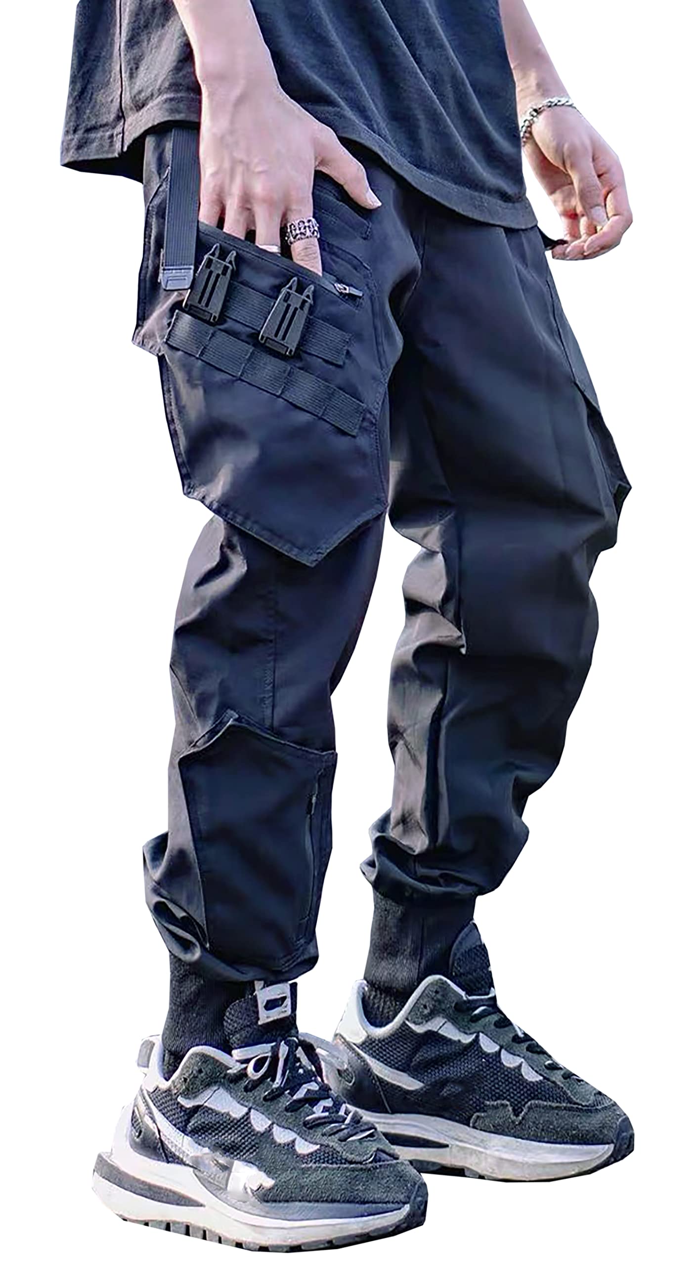 MOKEWEN Men's Jogger Pants with Pockets - Athletic Cargo Sweatpants for Running, Gym & Casual Wear | Comfortable Ankle-Length Workout Pants for Men