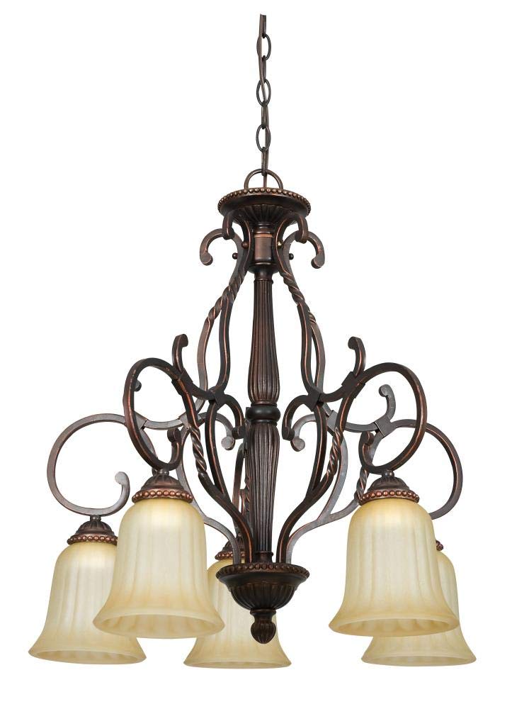 5-Light Crystal Chandelier - Modern Ceiling Lighting Fixture for Dining Room, Bedroom, Living Room & Foyer | Elegant Home Decor Lighting Solution