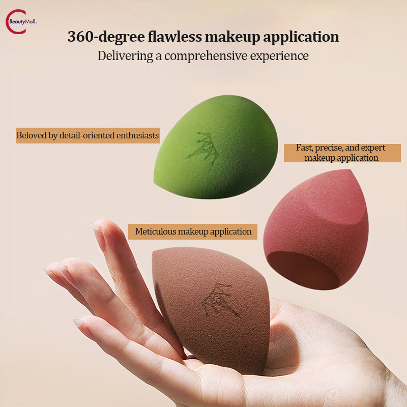 AMORTALS Stardust Beauty Blender Sponge Set of 3 - Soft Makeup Blending Sponge for Foundation, Concealer & Powder - Perfect for Professional Makeup Artists & Home Use