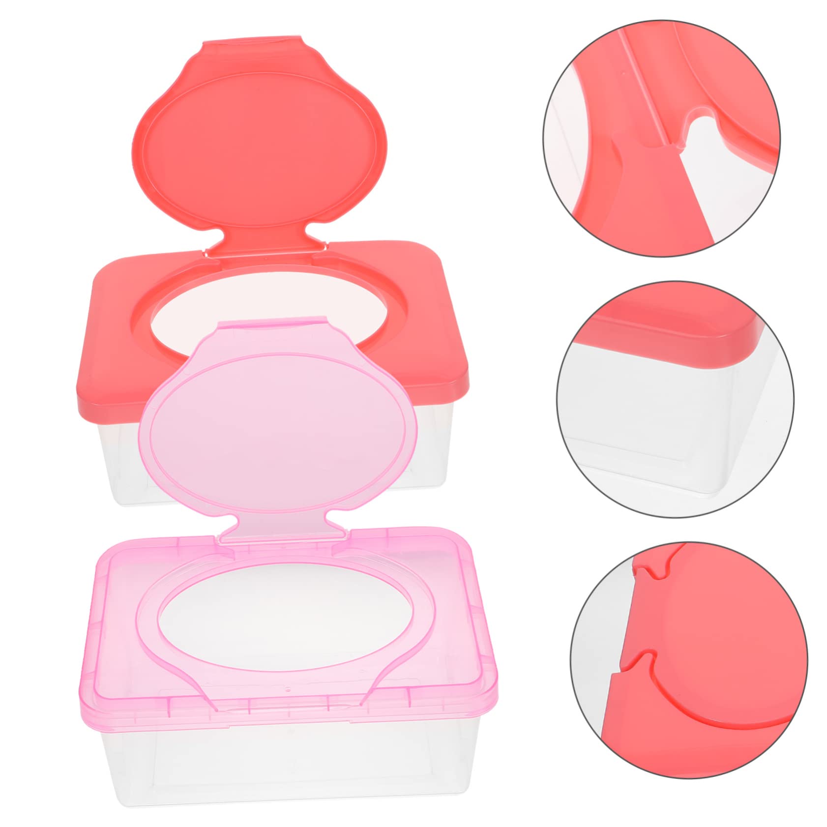 Cabilock 6-Pack Plastic Wipe Dispenser Box - Baby Diaper Wipes Holder & Bathroom Tissue Container for Nursery, Changing Table & Home Use