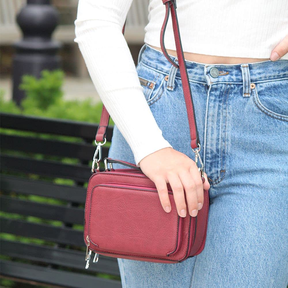 K. Carroll Kelsey Crossbody Bag for Women - Stylish Leather Shoulder Purse with Adjustable Strap, Perfect for Work, Travel & Everyday Use