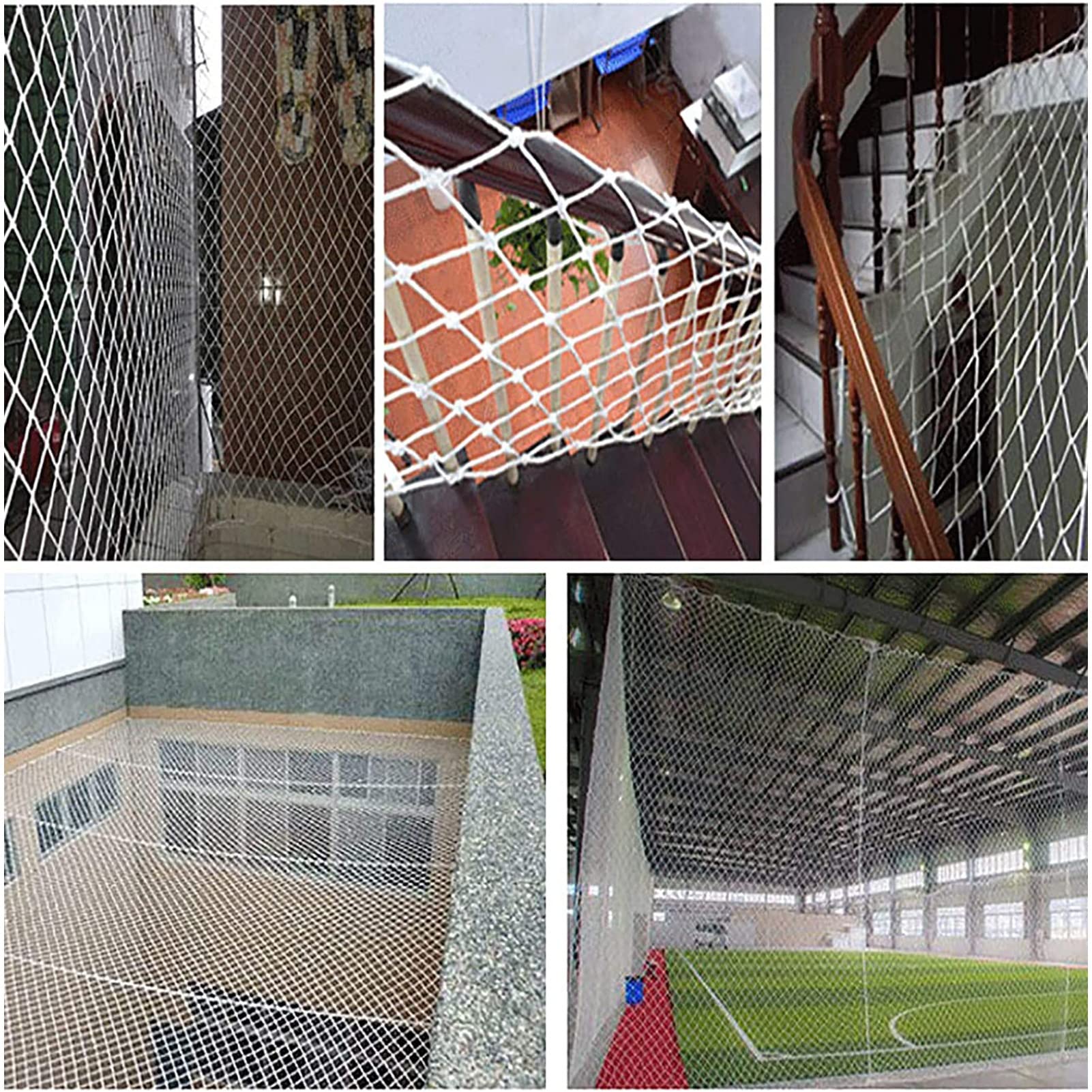Child Safety Net for Stairs and Balcony - 5cm Mesh, 3x5m (10x16ft) - Durable, Non-Slip, Easy to Clean - Baby & Pet Protection - Perfect for Homes, Apartments, and Play Areas - SCITOY