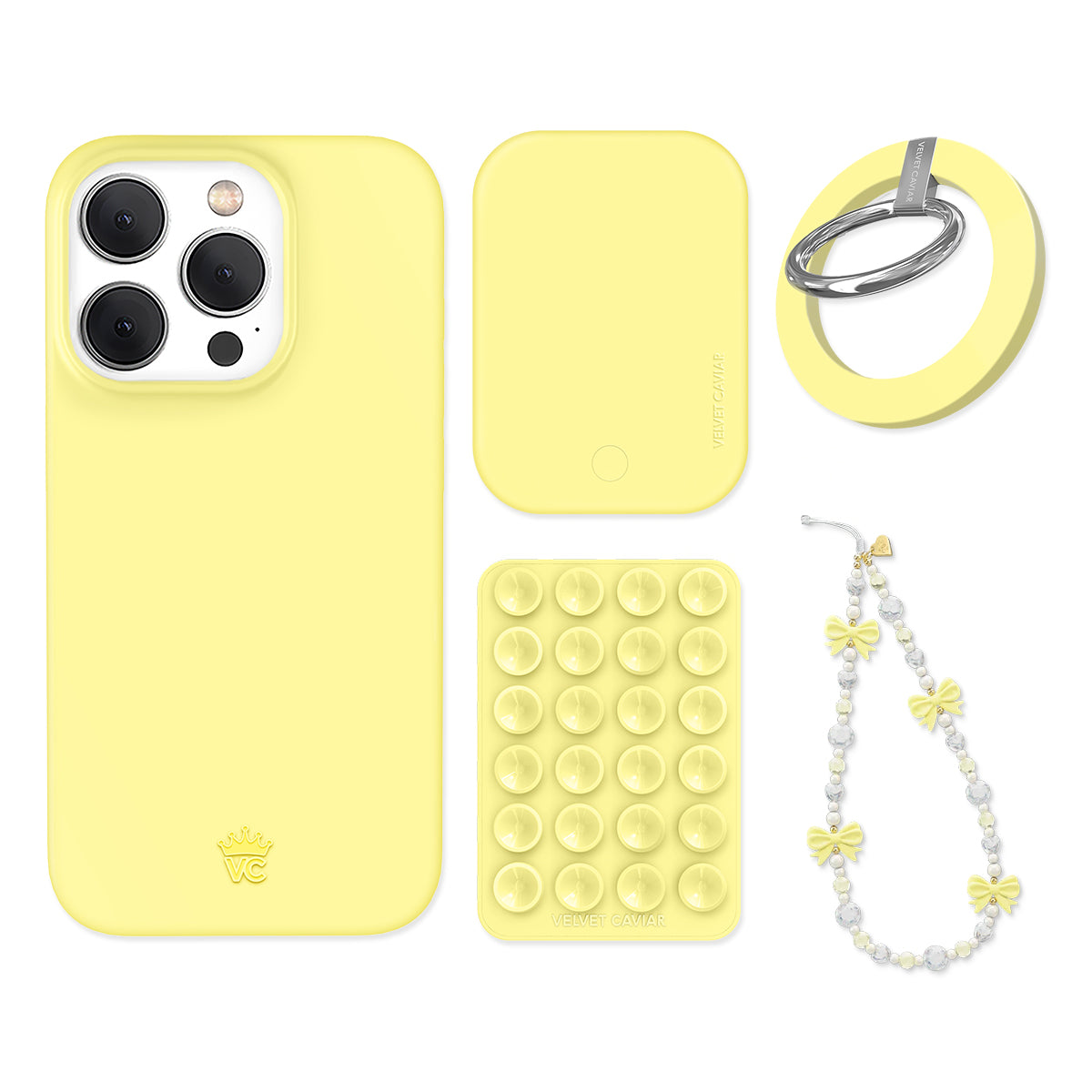 Butter Yellow iPhone Case with Grip - Shockproof & Anti-Slip Phone Cover for iPhone 14/13/12/11 Pro Max - Perfect for Gym, Running & Outdoor Activities