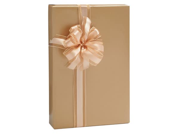 Premium Solid Gold Glossy Gift Wrap Paper Roll - 24