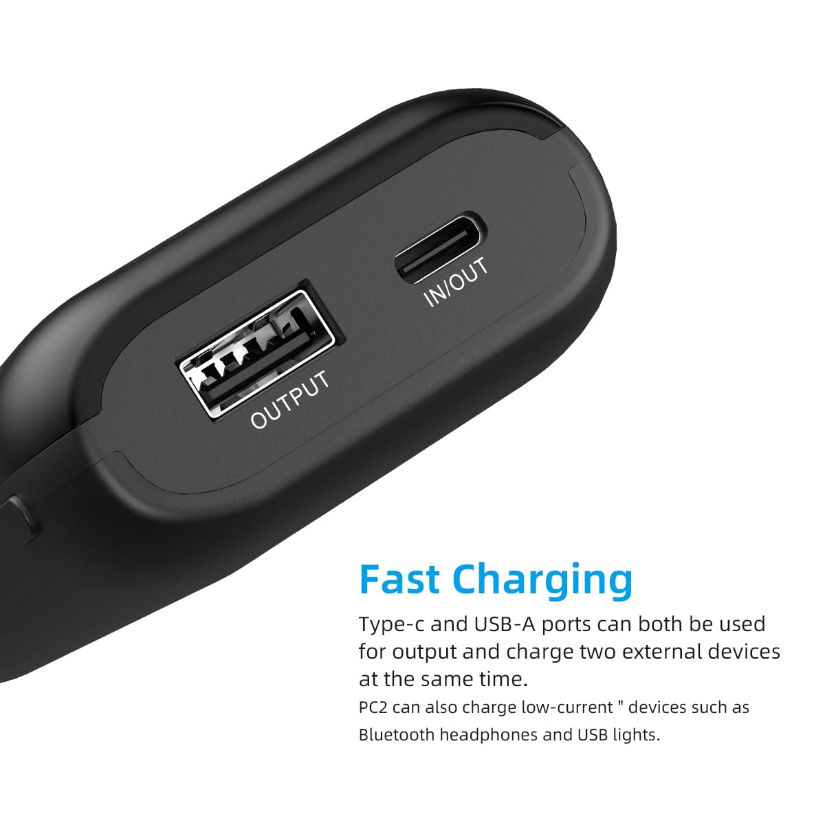 XTAR QC3.0 18W Fast Charger with USB-C Port - Universal 18650/20700/21700 Battery Charger with USB Output - Perfect for Vape Mods, Flashlights & Portable Electronics (Batteries Not Included)