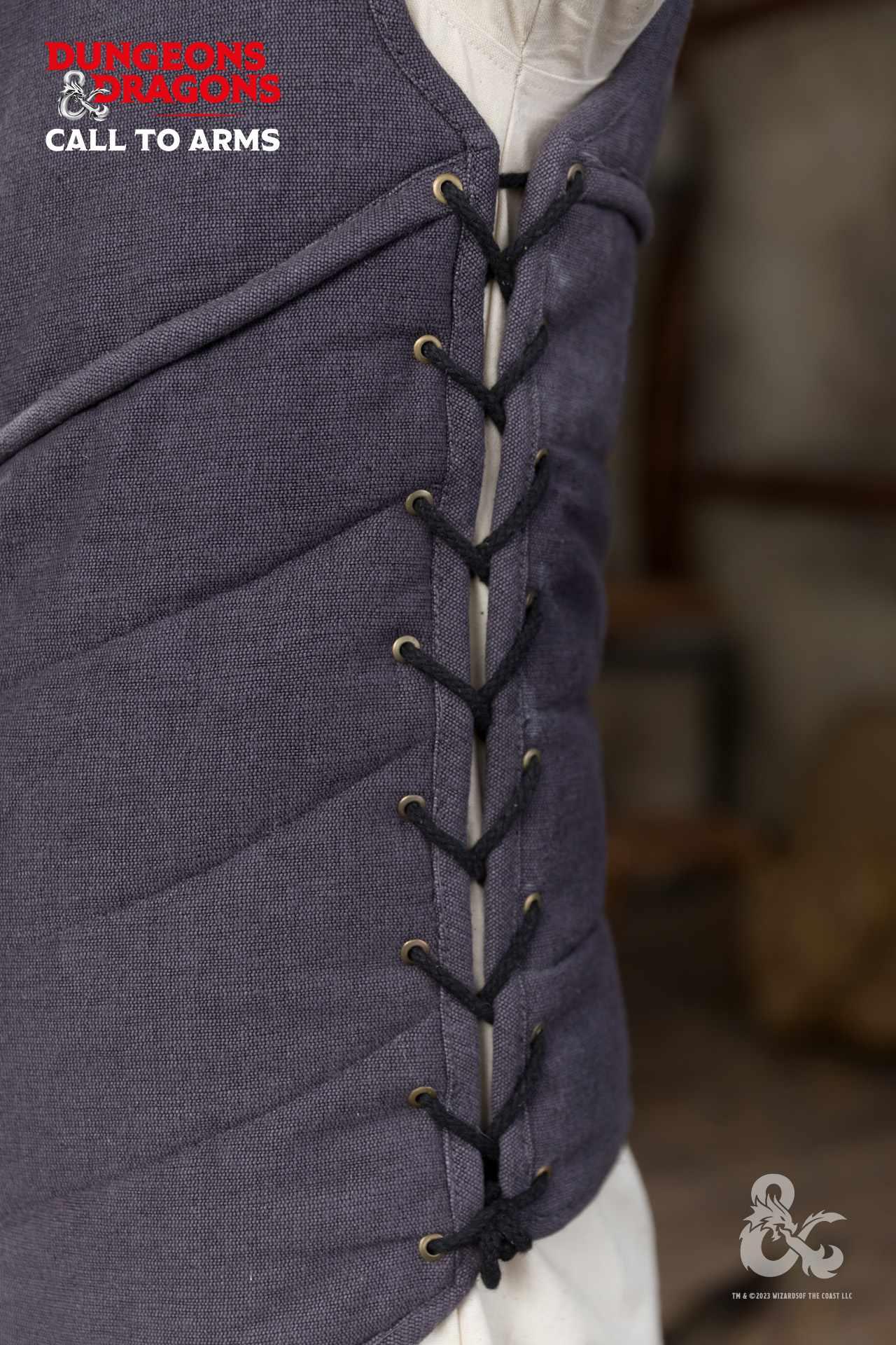 Dungeons & Dragons Paladin Vest Grey - Medieval Fantasy Cosplay Costume for LARP, D&D, and Renaissance Faires