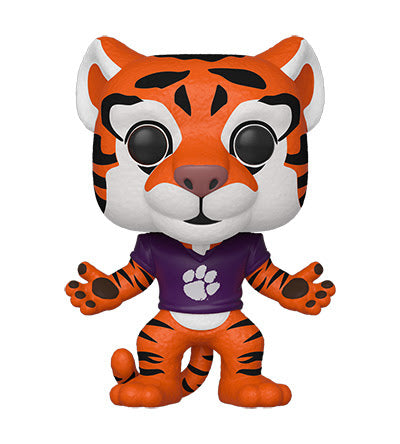 Clemson The Tiger Pop! Vinyl Figure - Home Orange Paw Jersey [02] | Funko Collectible for College Fans, Sports Memorabilia, Gifts & Display