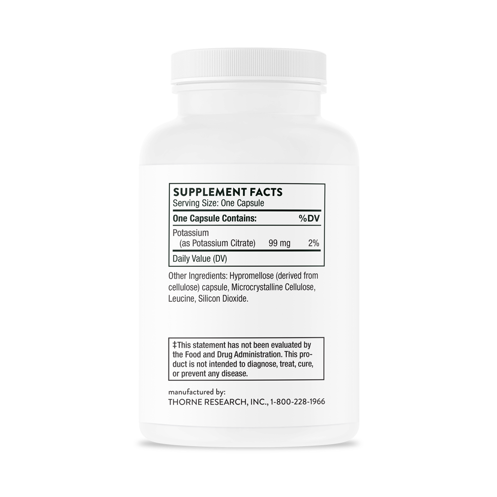 Thorne Potassium Citrate (M240) Supplement - Supports Heart Health & Electrolyte Balance - Ideal for Athletes & Active Lifestyles