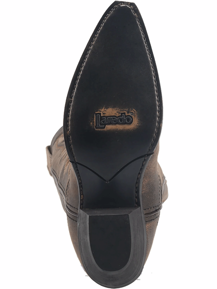 Laredo 51079 Women's Wide Calf Leather Boots - Black & Tan for Comfortable All-Day Wear | Perfect for Work, Casual Outfits & Western Fashion