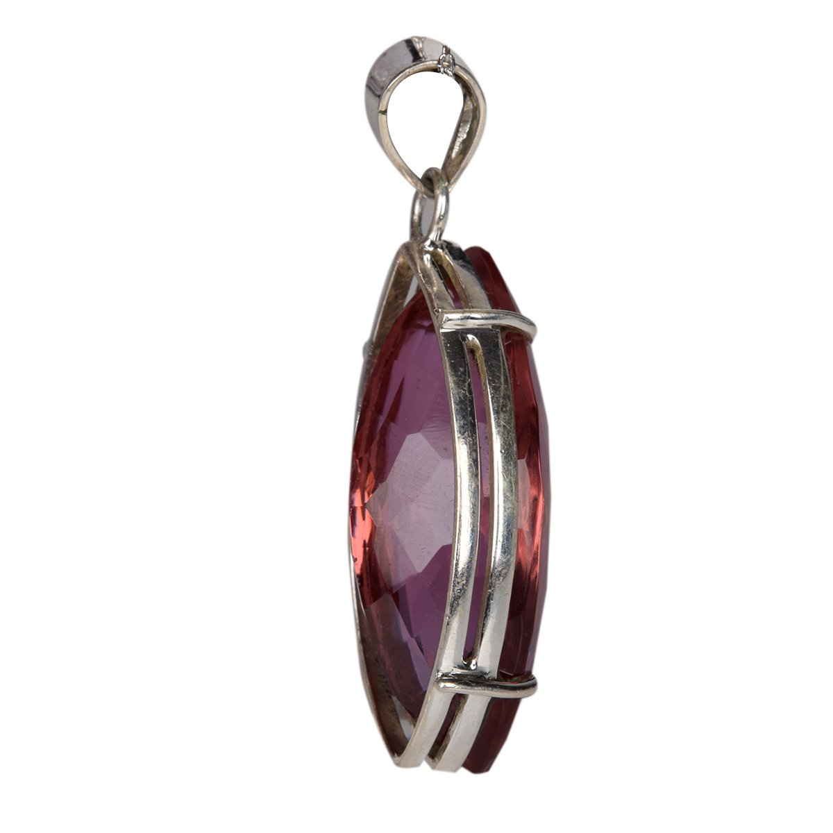 GEMHUB 82.90 Carat Natural Alexandrite Pendant - Color Changing Marquise Cut Gemstone Necklace, AAA Grade Handmade Jewelry for Women - Perfect for Weddings, Anniversaries & Special Occasions
