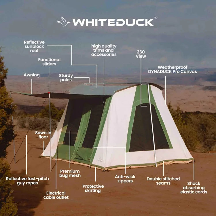 10'x10' Prota Canvas Tent - Premium Waterproof Camping Tent for Outdoor Adventures, Family Camping, and Backpacking Trips