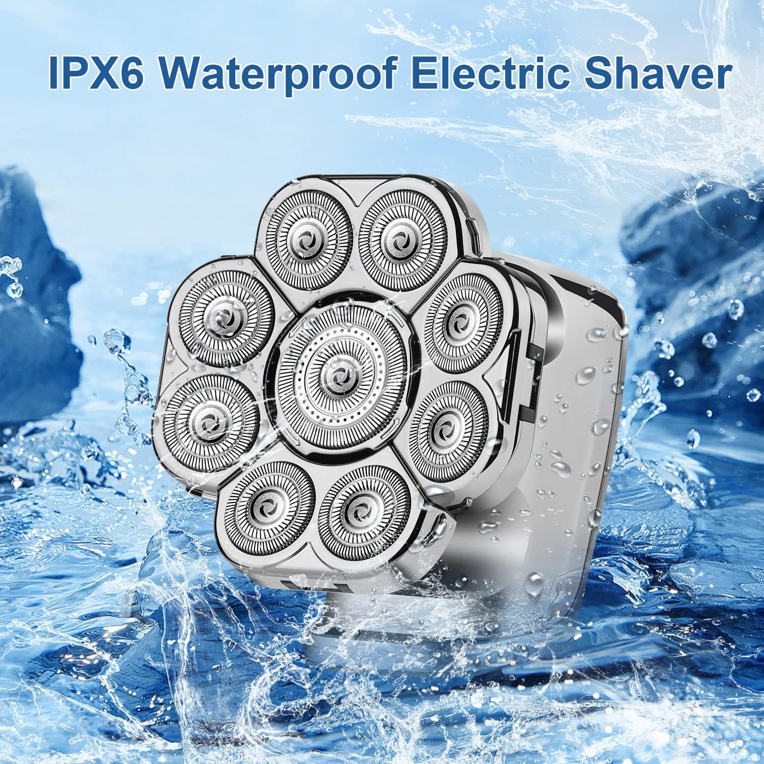 9D Cordless Rechargeable Head Shaver for Bald Men - IPX7 Waterproof LED Head Razor for Smooth Shaving | Perfect for Travel, Gym & Daily Grooming