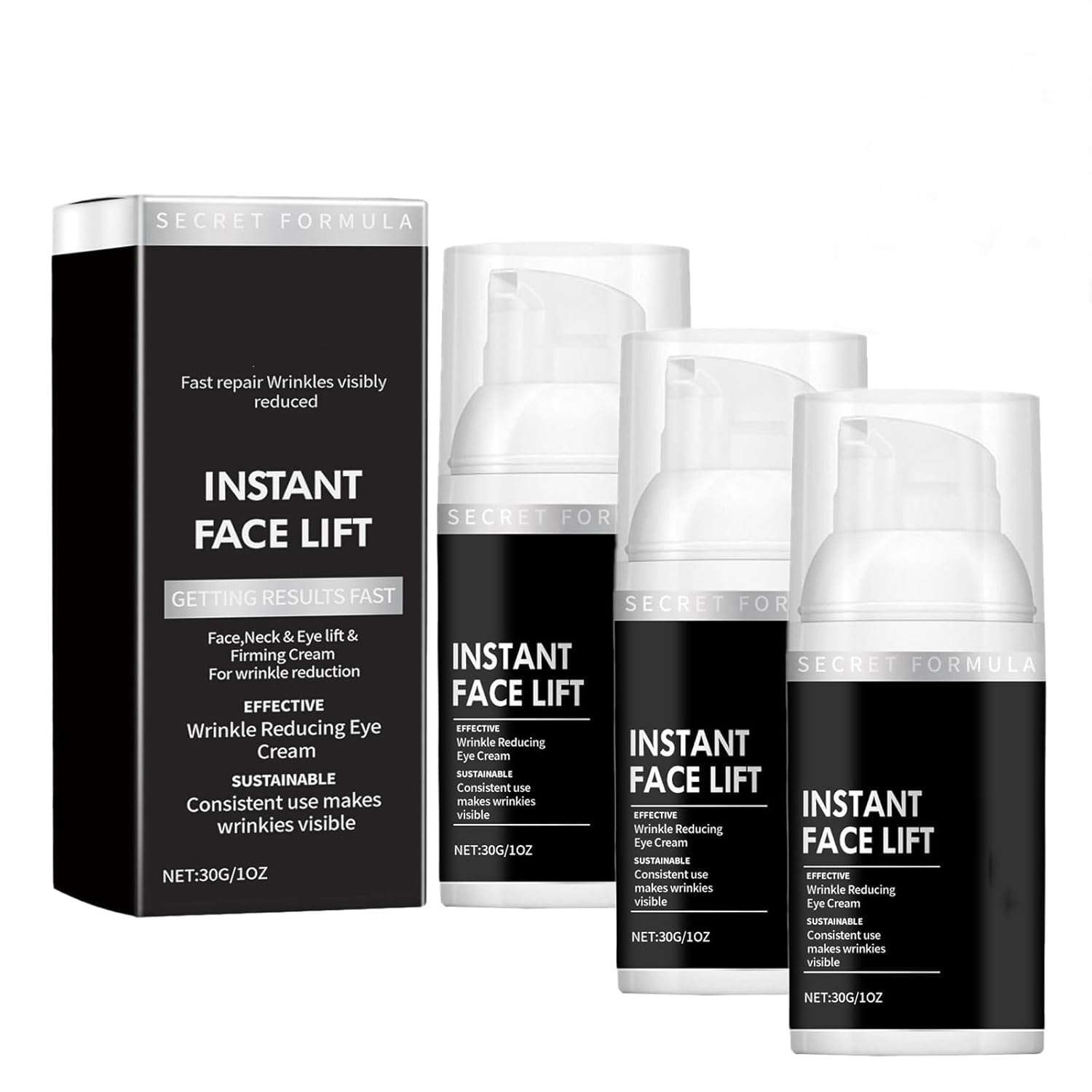 Premium Anti-Aging Eye & Neck Firming Cream Set (3PC) - Wrinkle Reducer, Dark Circle Treatment & Skin Tightening for Face & Under Eyes - Perfect for Night Routine & Travel Skincare