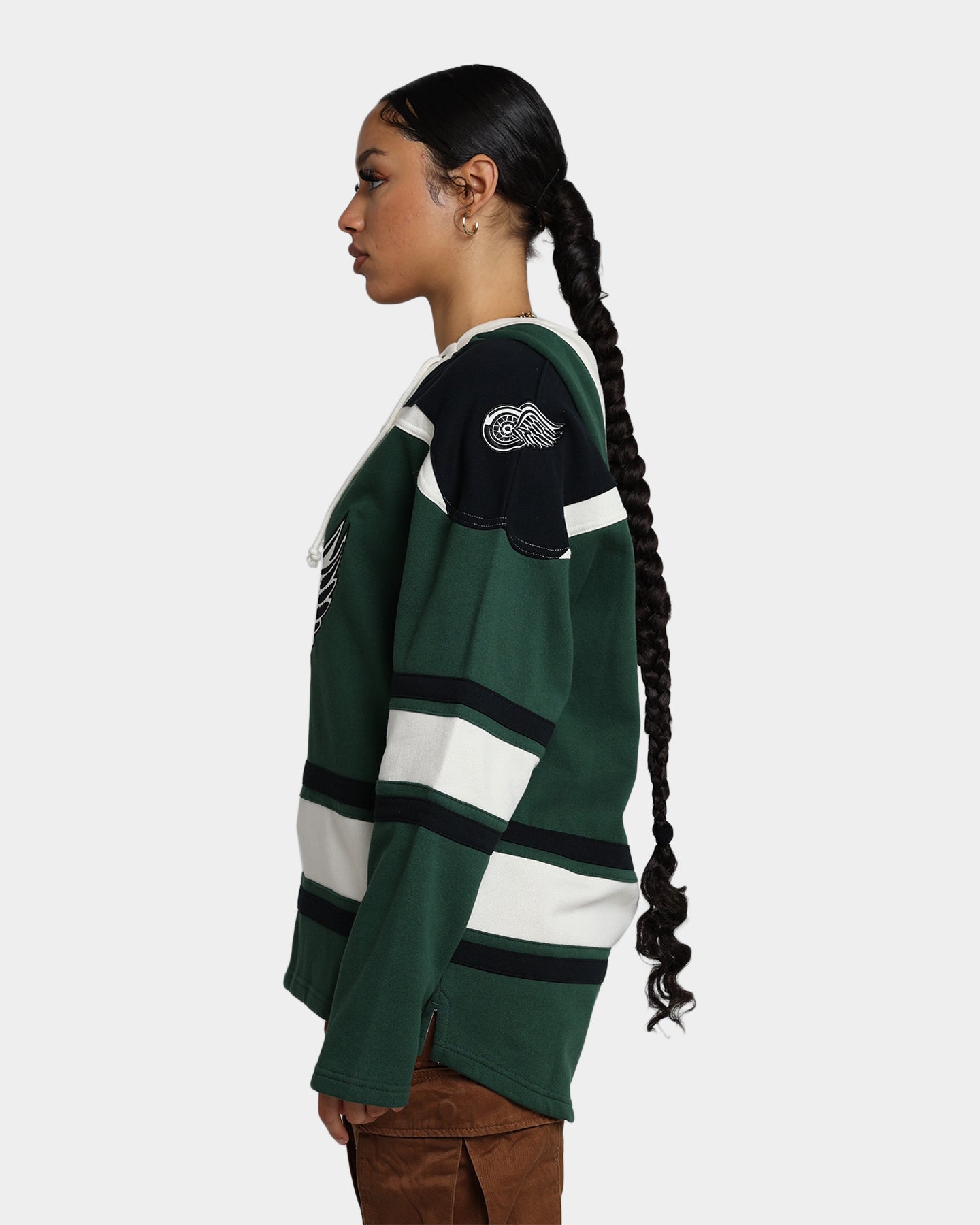 47 Brand Detroit Red Wings Superior Lacer Hoodie - Dark Green Pullover Sweatshirt for Men | Warm & Comfortable Winter Wear | Perfect for Game Day, Casual Outfits & Outdoor Activities