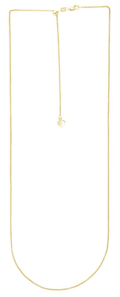 14K Gold 1mm Adjustable Wheat Chain Bracelet for Women - Dainty & Elegant Jewelry Gift for Her - Perfect for Everyday Wear, Layering & Special Occasions