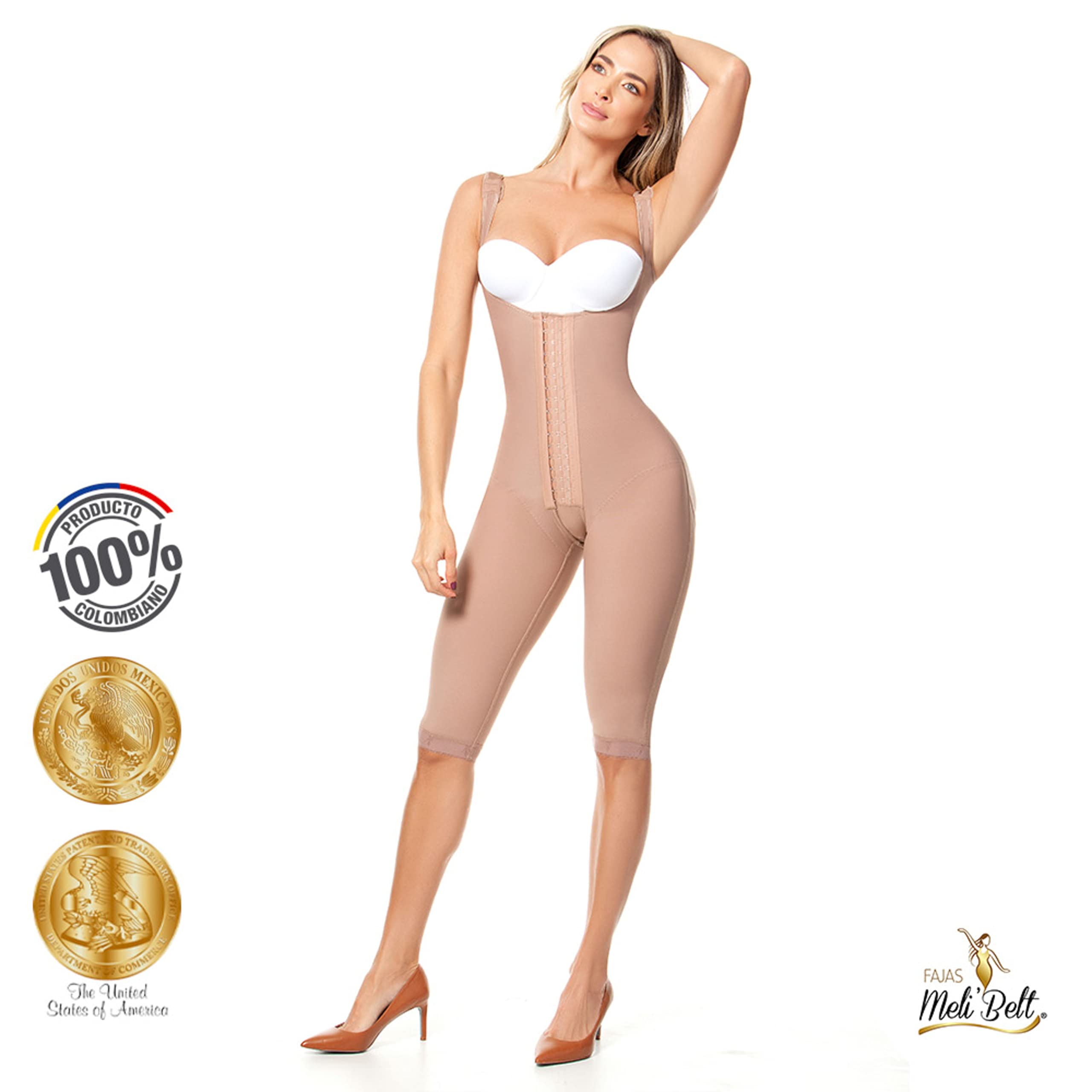 Melibelt 3026 Colombian Shapewear for Women - High Compression Waist Trainer & Body Shaper - Slimming Fajas Reductoras for Postpartum, Workout & Everyday Wear