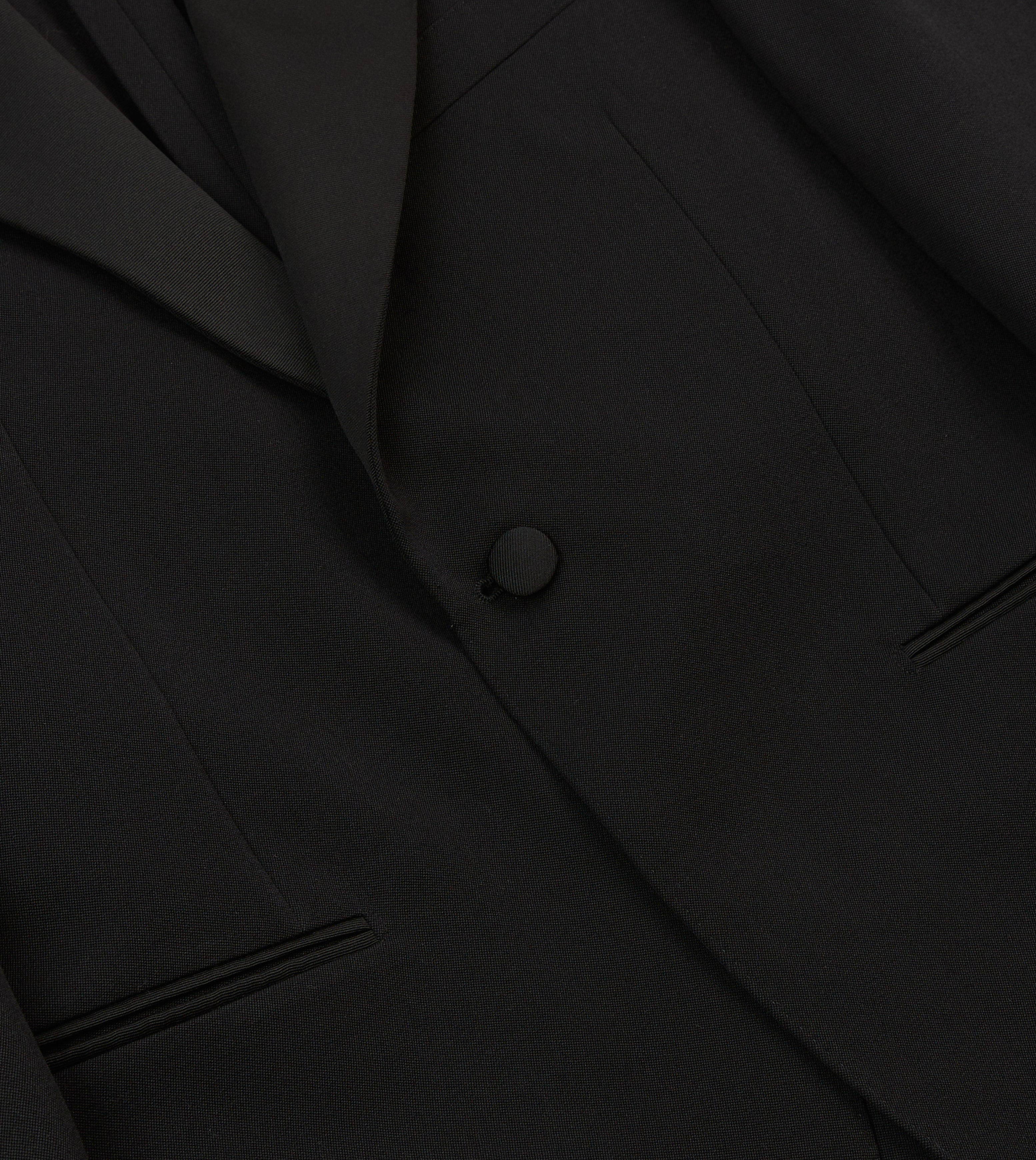 Elegant Black Barathea Wool Dinner Jacket for Men - Perfect for Weddings, Galas & Formal Events