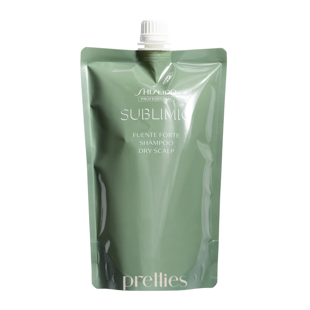 Shiseido SUBLIMIC Fuente Forte Shampoo for Dry Scalp - Green Refill 450ml | Hydrating & Soothing Hair Care for Daily Use at Home or Salon