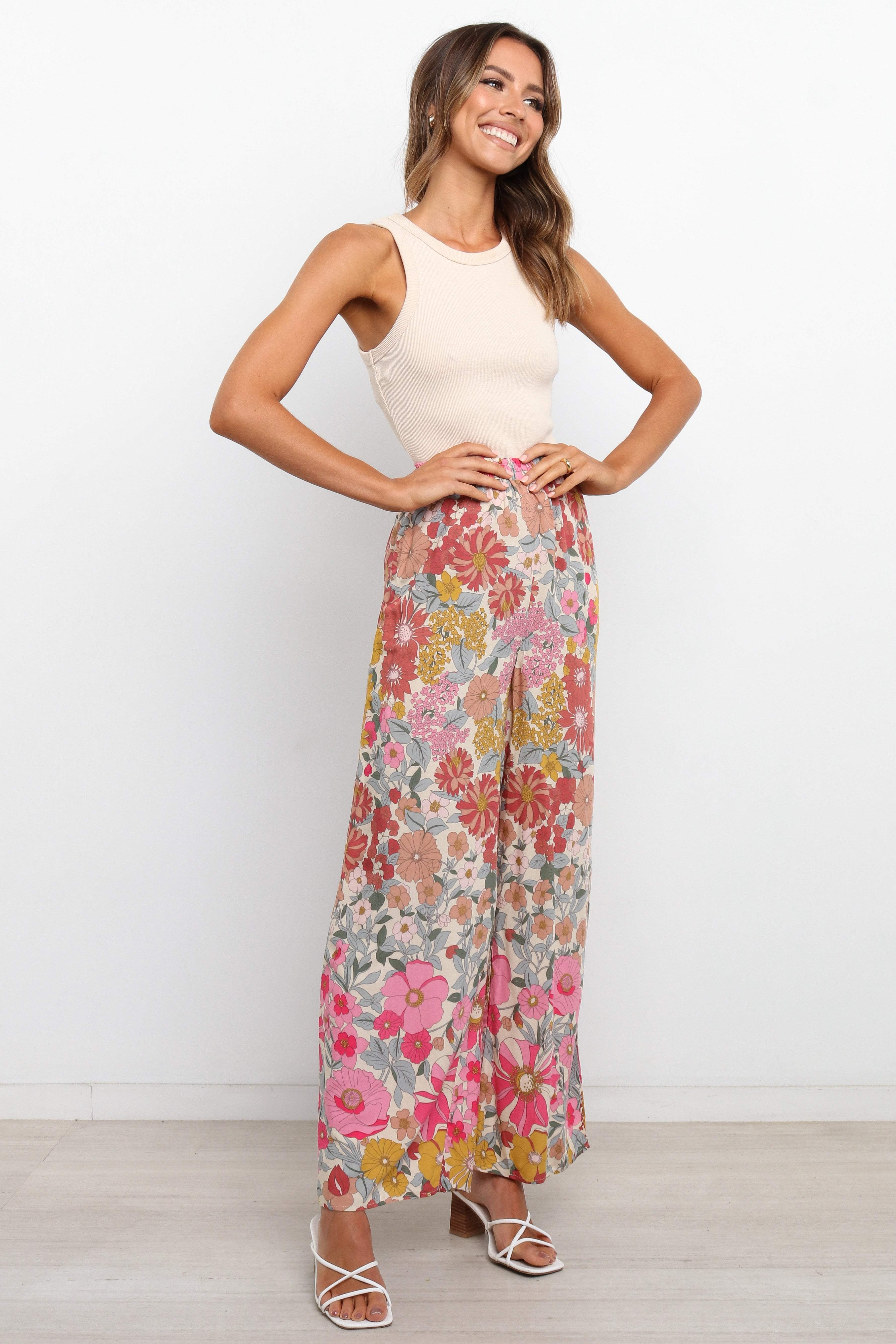 Stylish Hart Pant Floral Print Women's Pants - Perfect for Casual Wear, Office & Spring Outfits